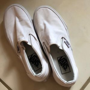 White Slip-on Vans
